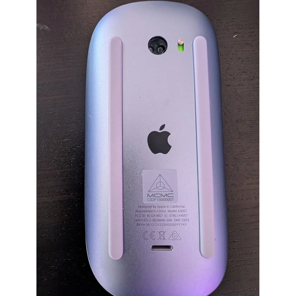 Apple Magic Mouse 2 Purple Wireless  Bluetooth A1657 with Cable Blue Violet